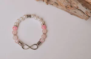 Bracelet fleur rose