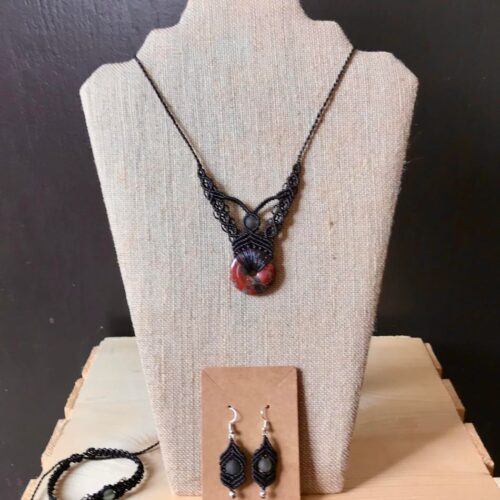 Kit boheme obsidienne acajou fil noir