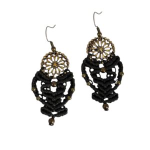 Boucles doreilles Soleil noir