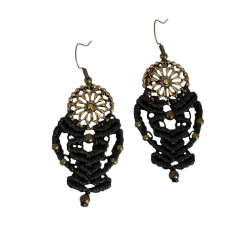 Boucles doreilles Soleil noir