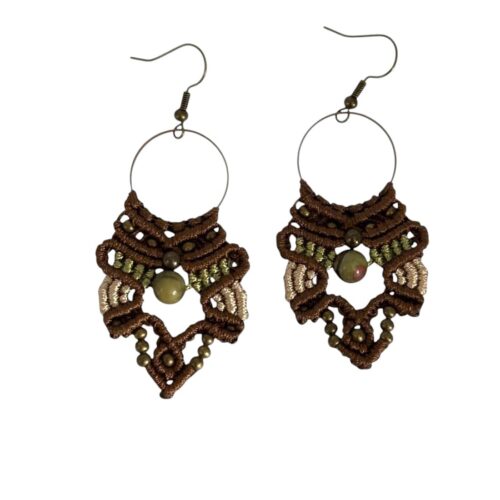 Boucles oreilles Petite unicite brune