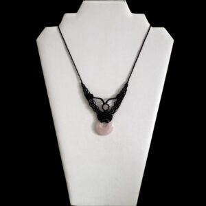 Collier boheme noir quartz