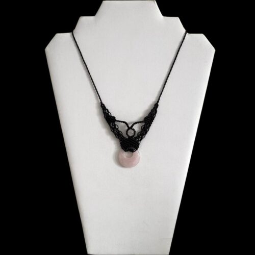 Collier boheme noir quartz