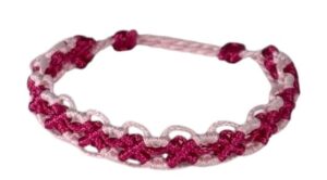bracelet double couleur rose