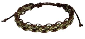 bracelet double couleur vert brun