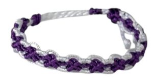 bracelet double couleur violet blanc