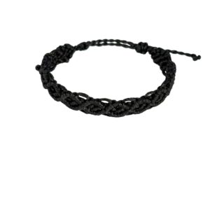 bracelet feuille noire