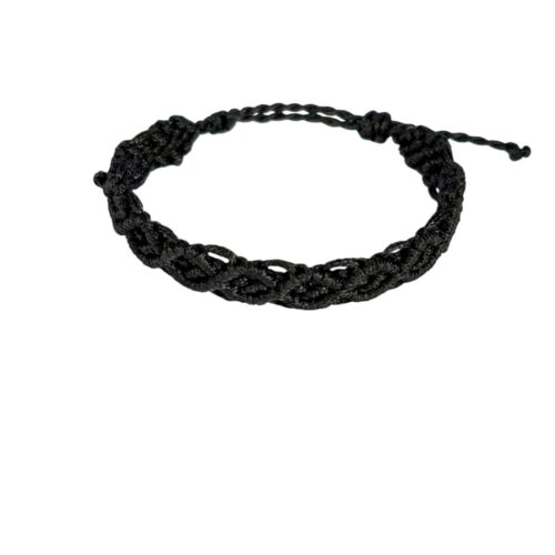 bracelet feuille noire