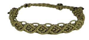 bracelet feuilles vert olive