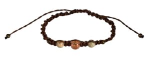 bracelet torsade brun