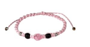 bracelet torsade rose