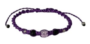 bracelet torsade violet